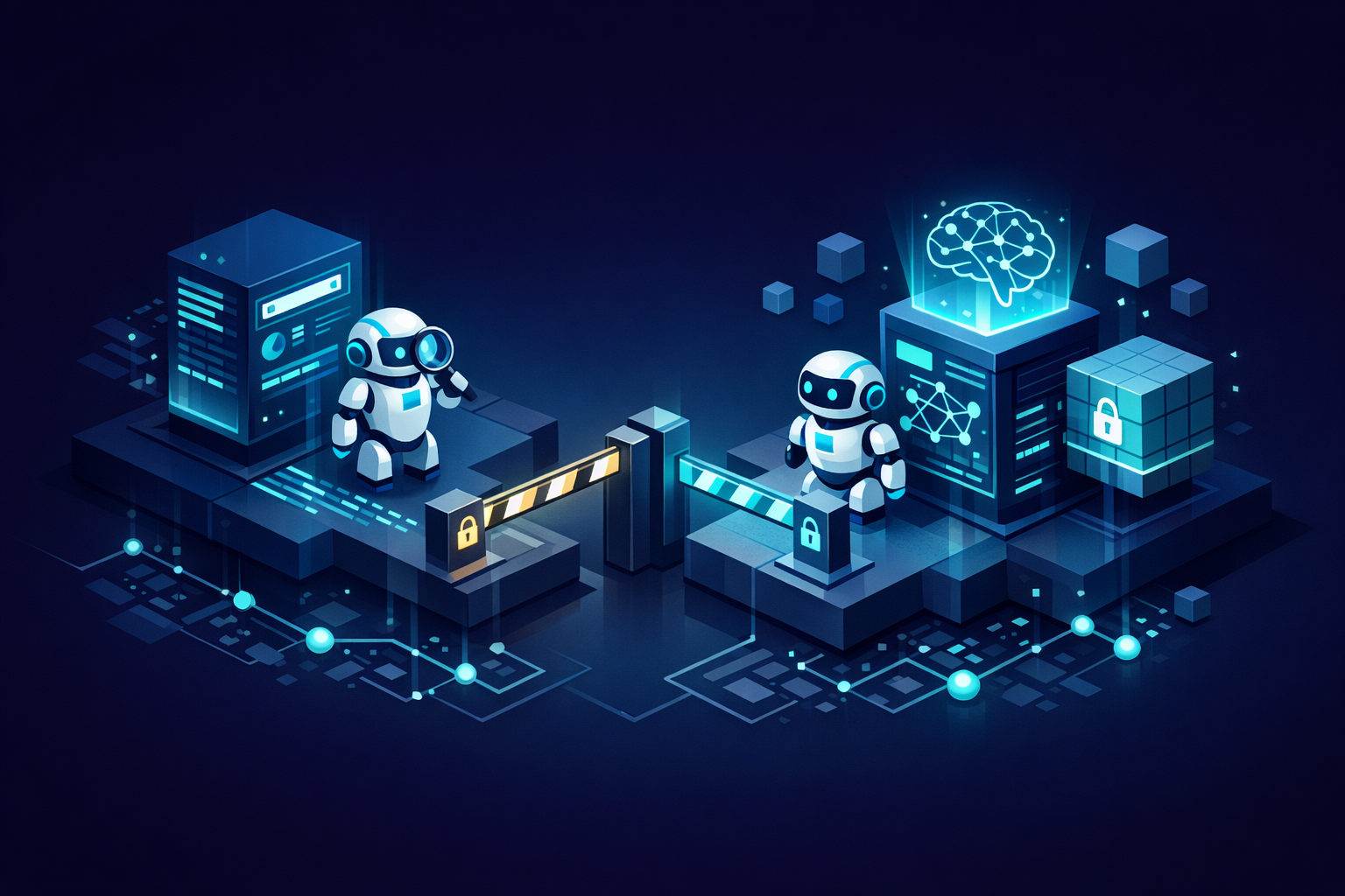 AI bot robots.txt configuration diagram